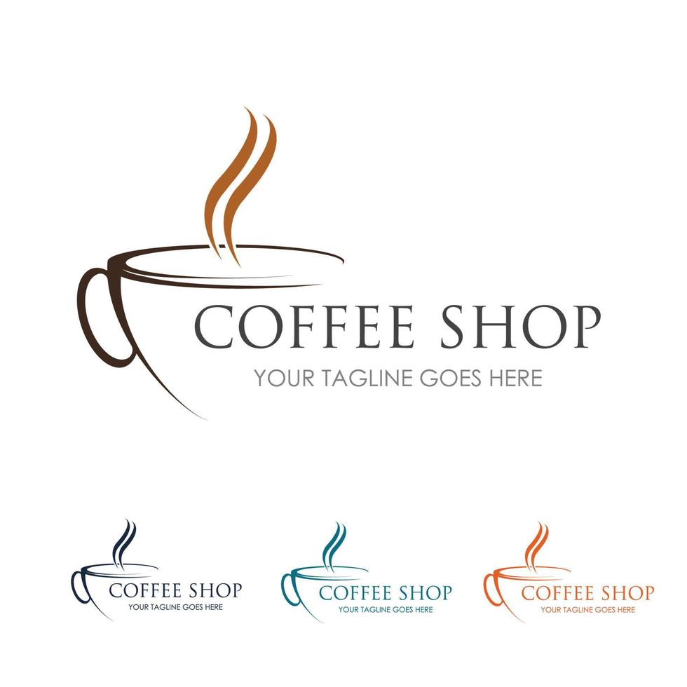 coffee shop logo vector