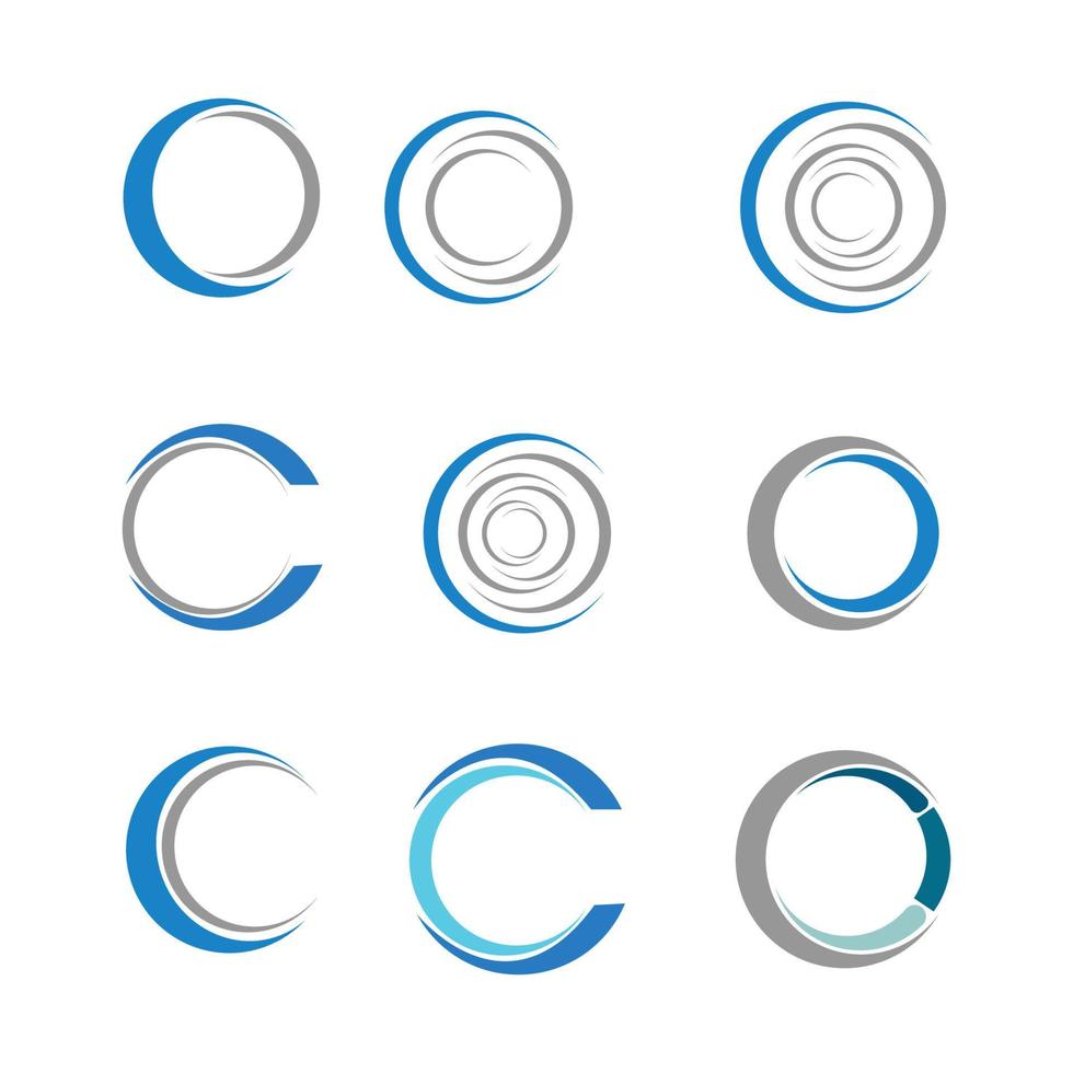 Circle logo  icon illustration design template - Vector