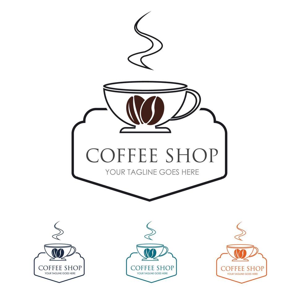 coffee shop logo vector