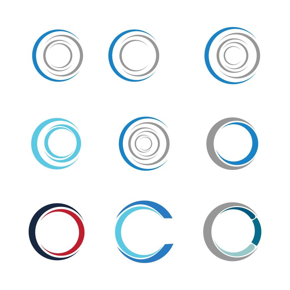 Circle logo  icon illustration design template - Vector