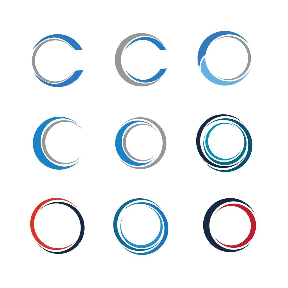 Circle logo  icon illustration design template - Vector