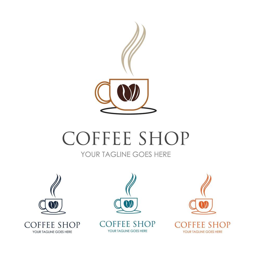 coffee shop logo vector