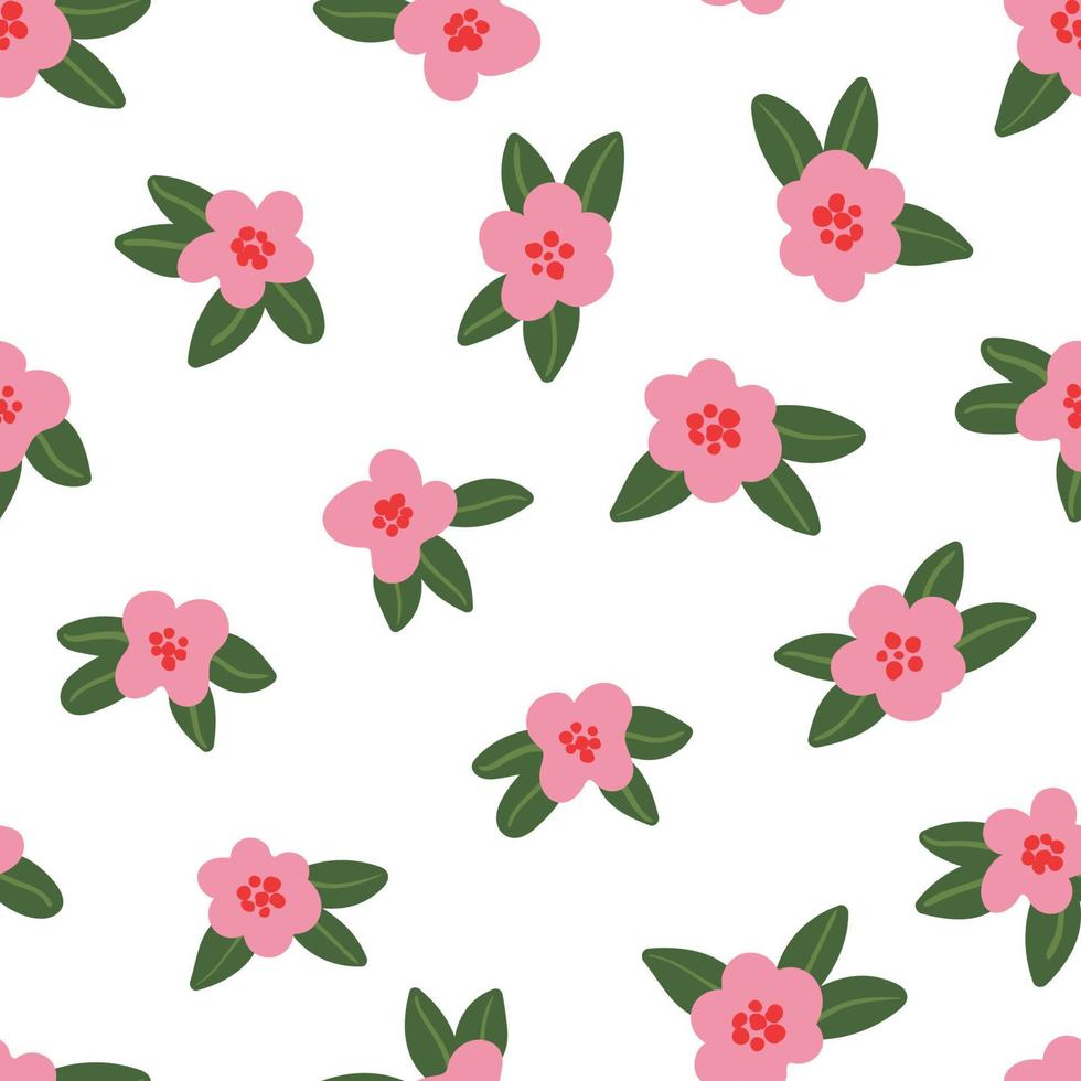 Garden And Wild Flowers And Leaves Plants Botanical Seamless Pattern Vector Design For Fabric Wallpaper Wrap Botanical Illustration Floral Element Hand Drawn Background Abstract Backdrop Vector Art At Vecteezy