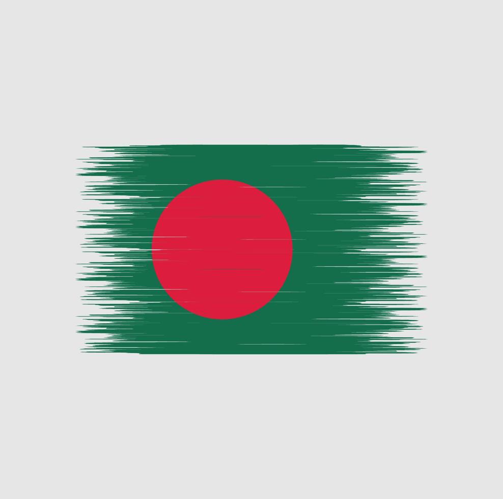 trazo de pincel de bandera de bangladesh, bandera nacional vector