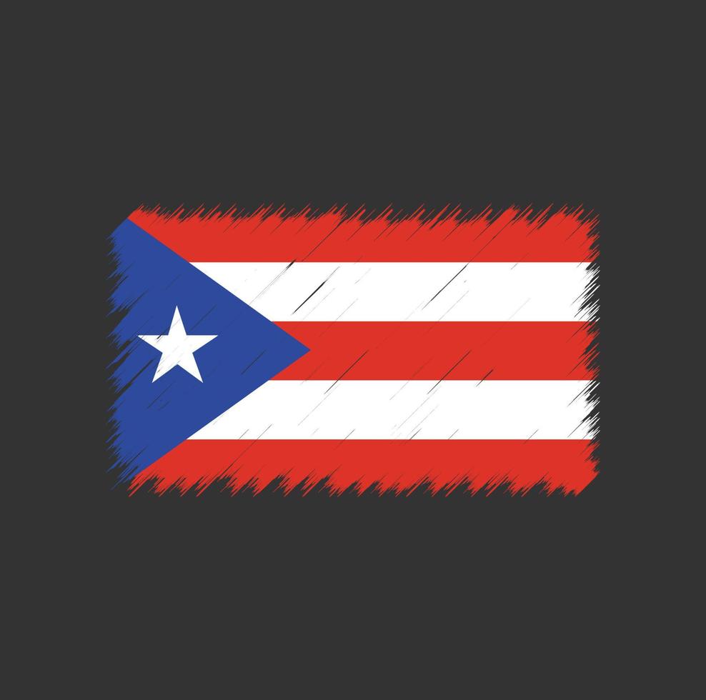 Puerto Rico flag brush stroke vector