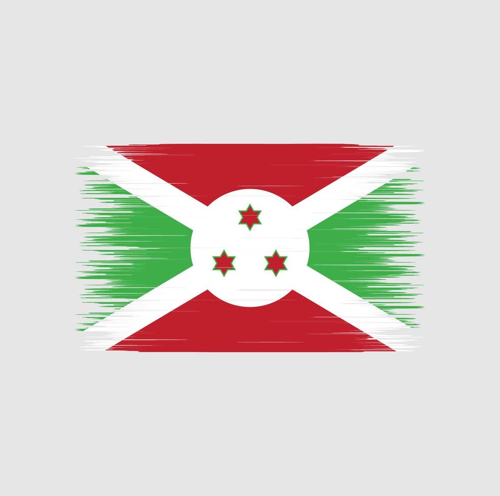 trazo de pincel de bandera de burundi, bandera nacional vector