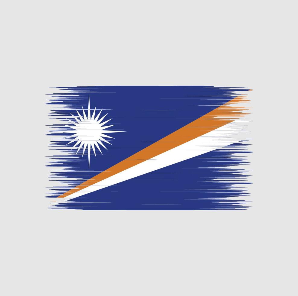 Marshall Islands flag brush stroke, National flag vector