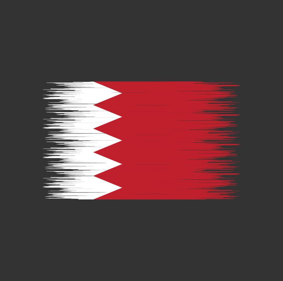 Bahrain flag brush stroke, national flag vector