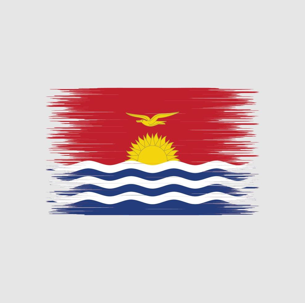 trazo de pincel de bandera de kiribati, bandera nacional vector