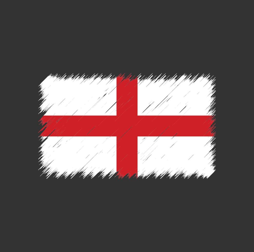 trazo de pincel de bandera de inglaterra vector