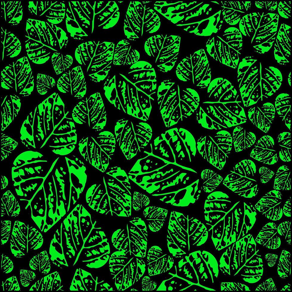 Abstract Green Leaf Seamless Pattern Vector