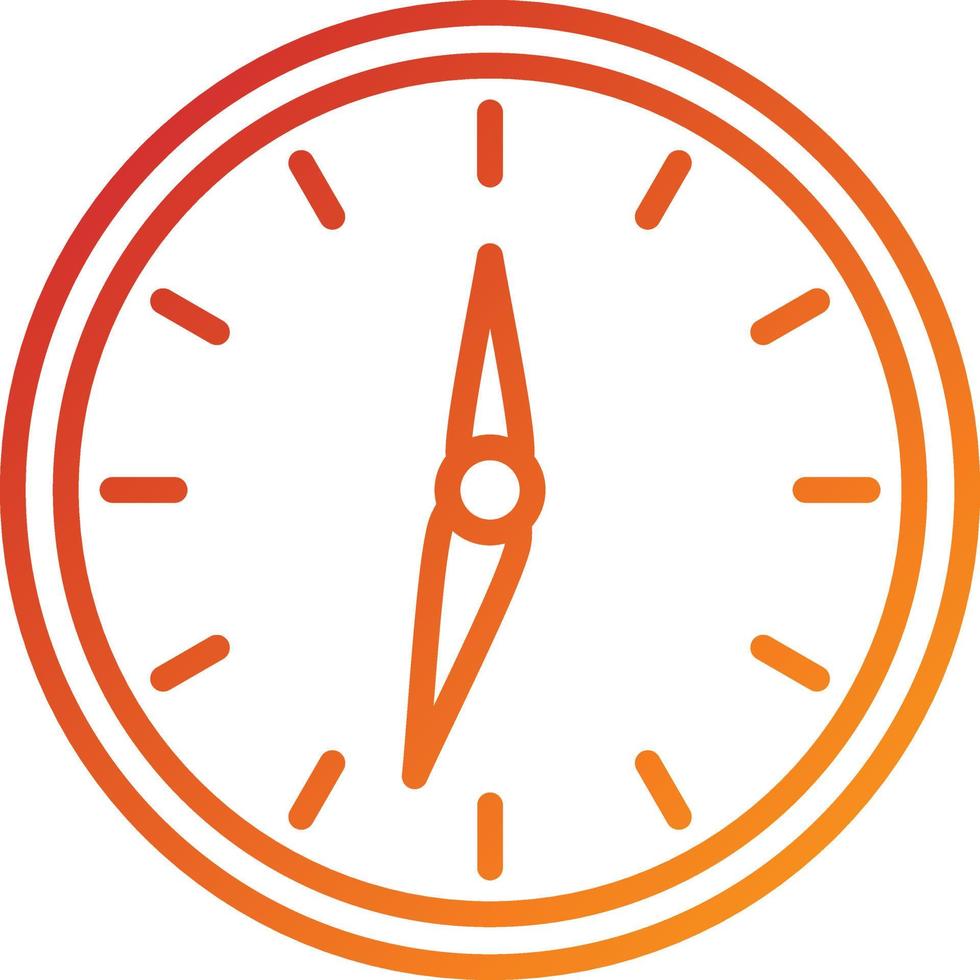 New Year Clock Icon Style vector