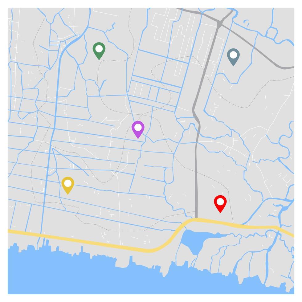 city map for any kind of digital info graphics and print publication vector
