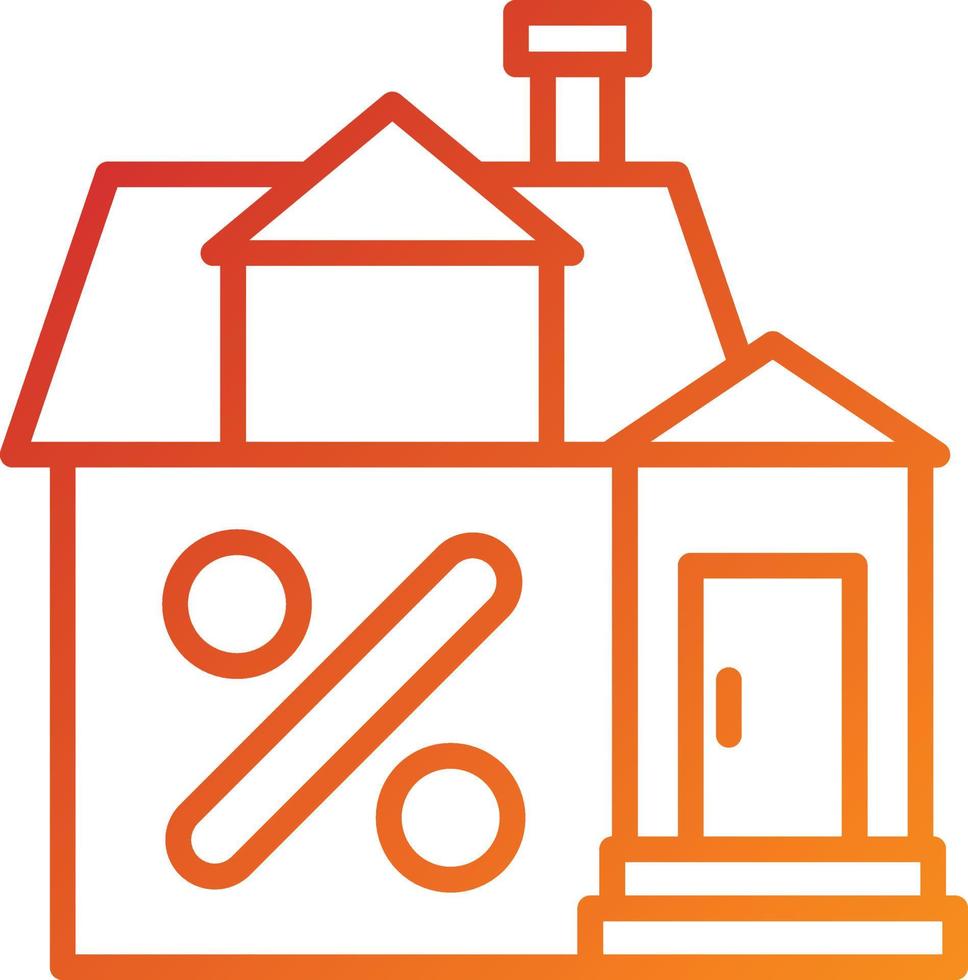 House Discount Icon Style vector