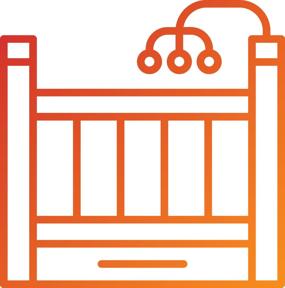 Crib Icon Style vector