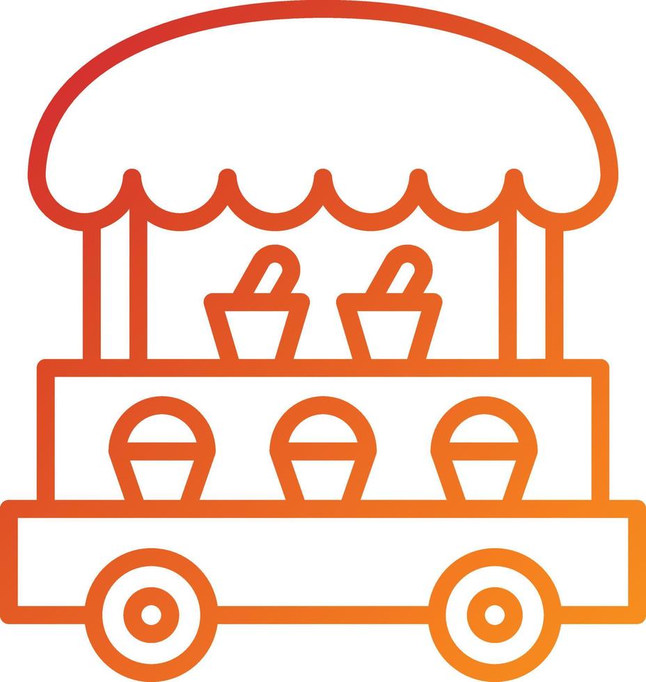 Ice Cream Stall Icon Style vector