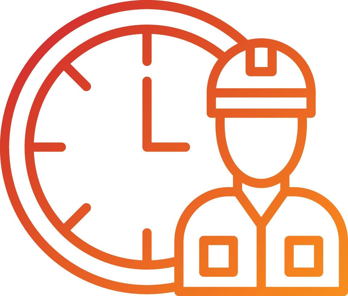 Working Hours Icon Style vector