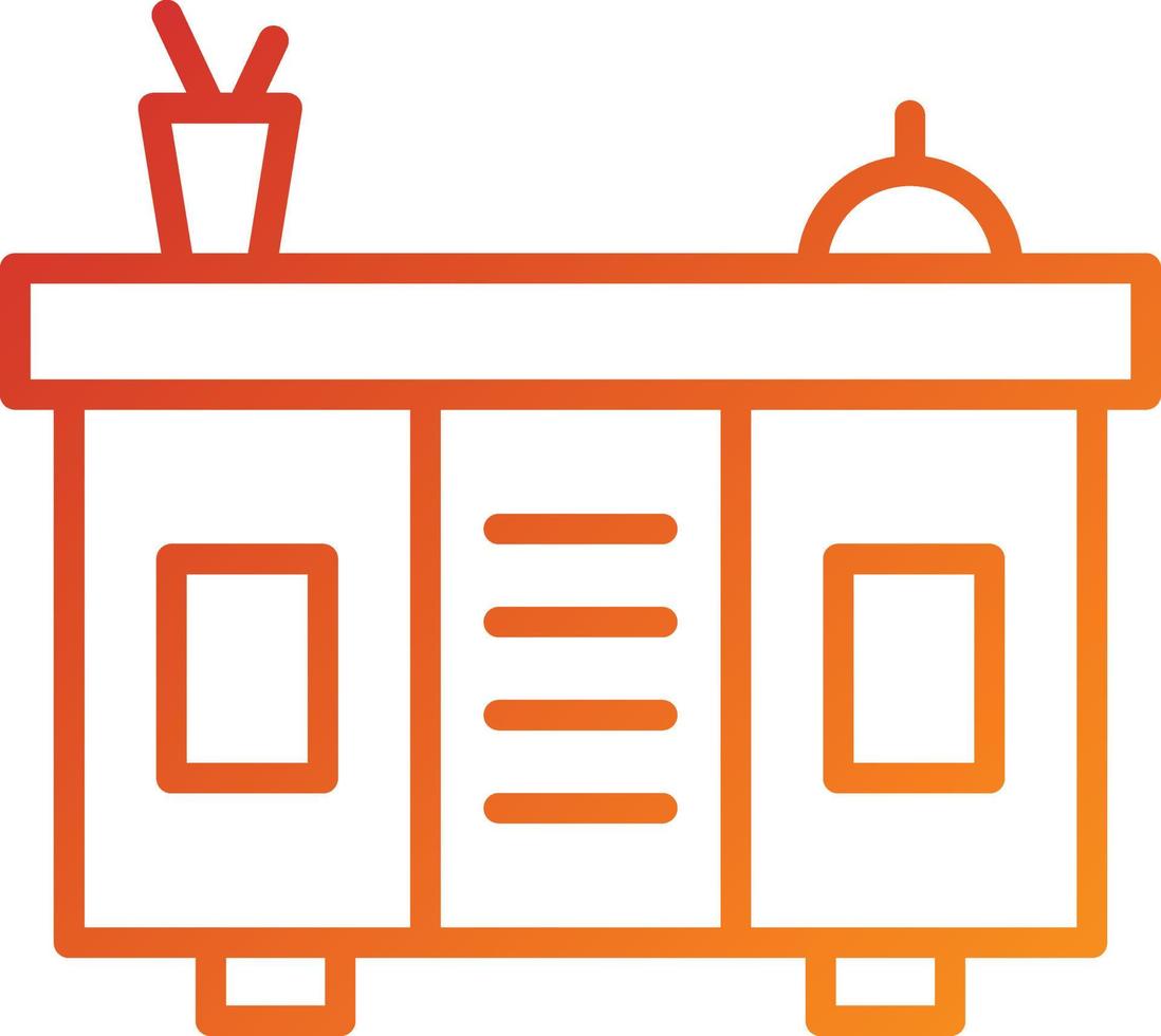 Counter Desk Icon Style vector