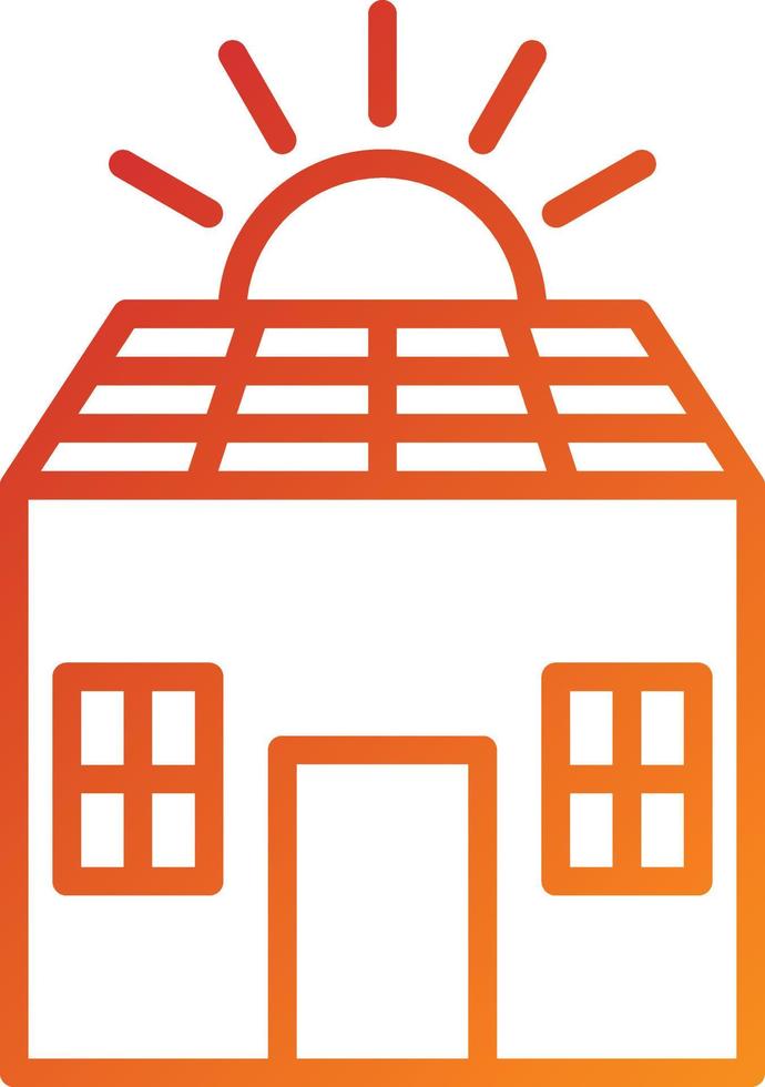 Solar House Icon Style vector