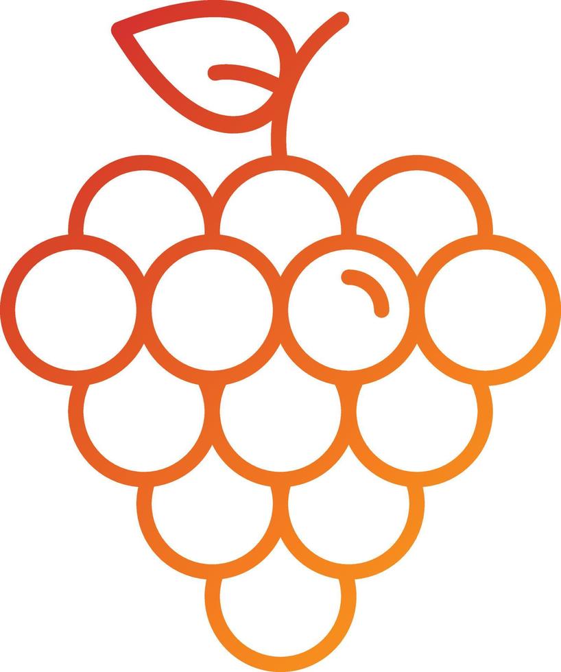 estilo de icono de uvas vector