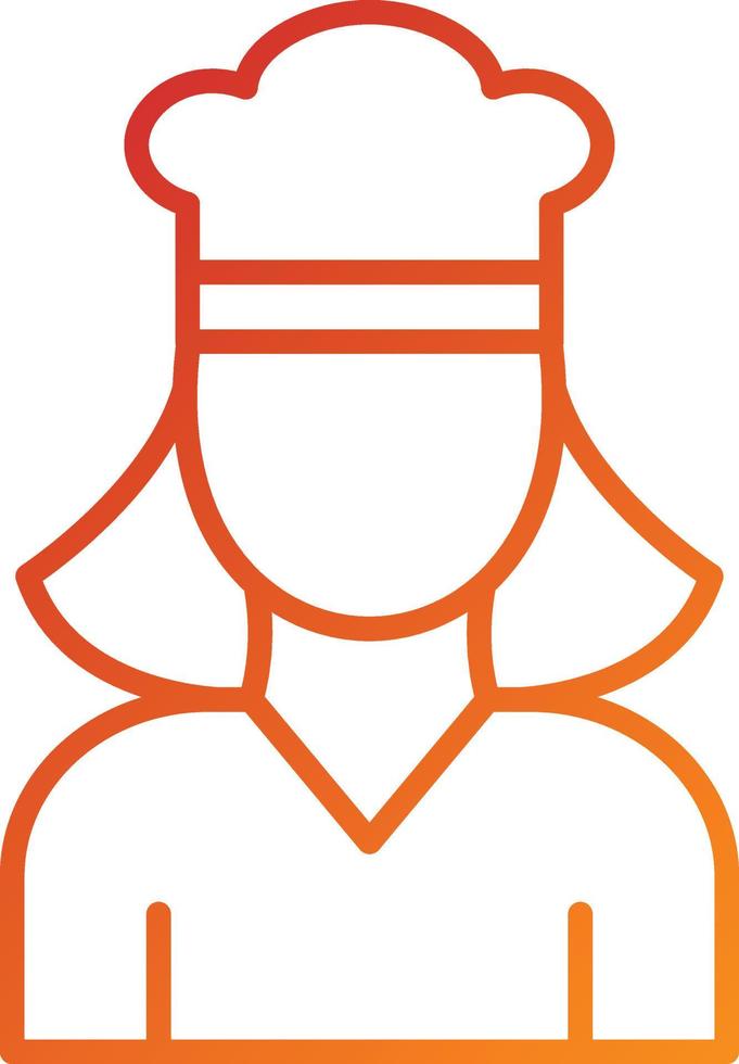 Lady Chef Icon Style vector