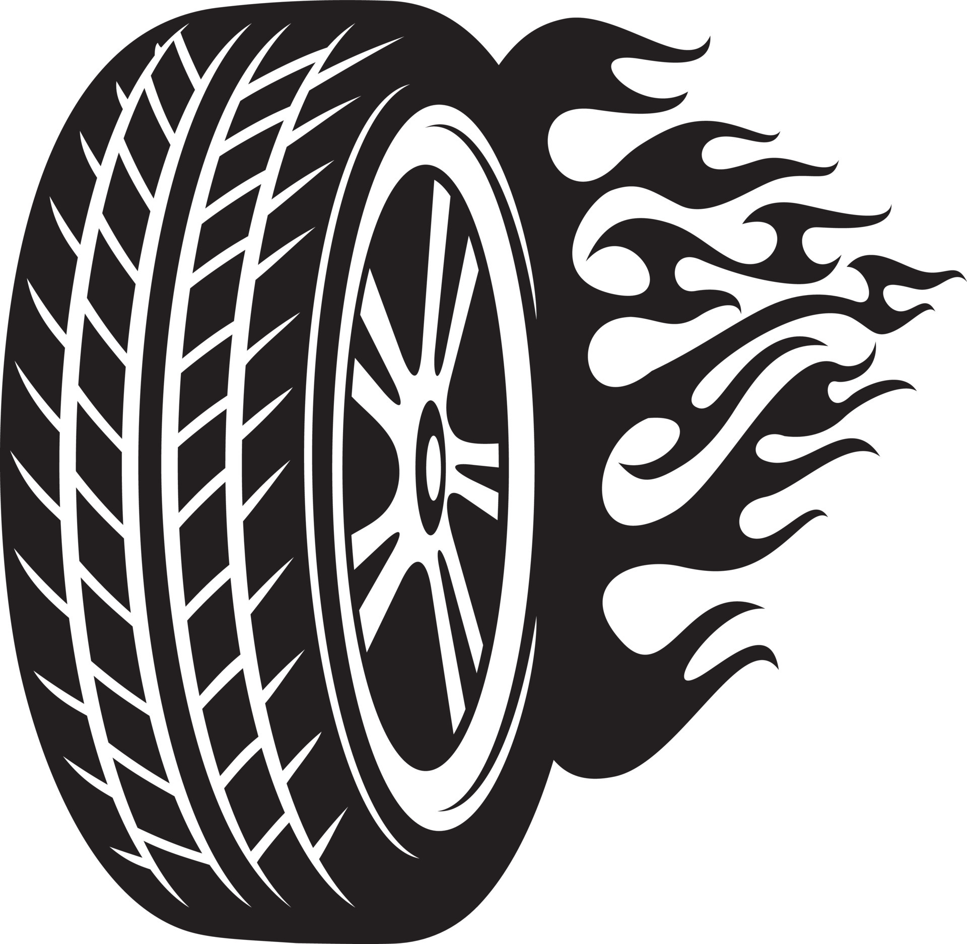 tires and rims clipart of flowers