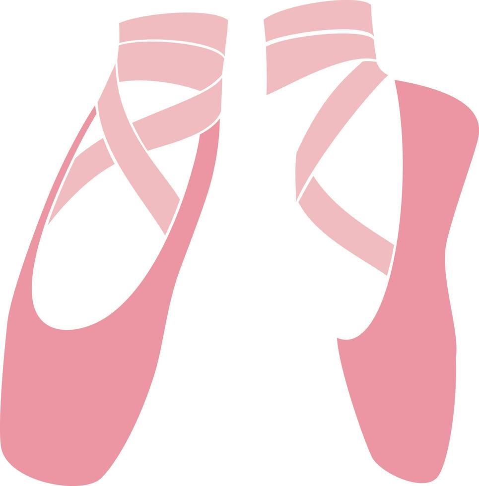 Pink Ballet Shoes Vector Illustration