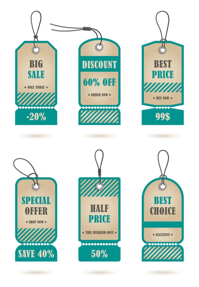Vector stickers, price tag, banner, label. Coupon sale, offers and promotions vector   template. Shop price tag, retail, commerce, business