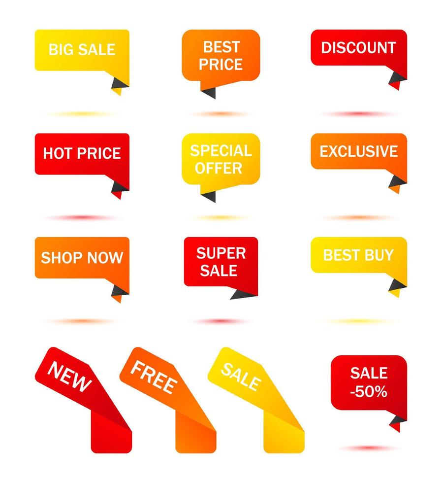 Vector stickers, price tag, banner, label. Coupon sale, offers and promotions vector   template. Shop price tag, retail, commerce, business