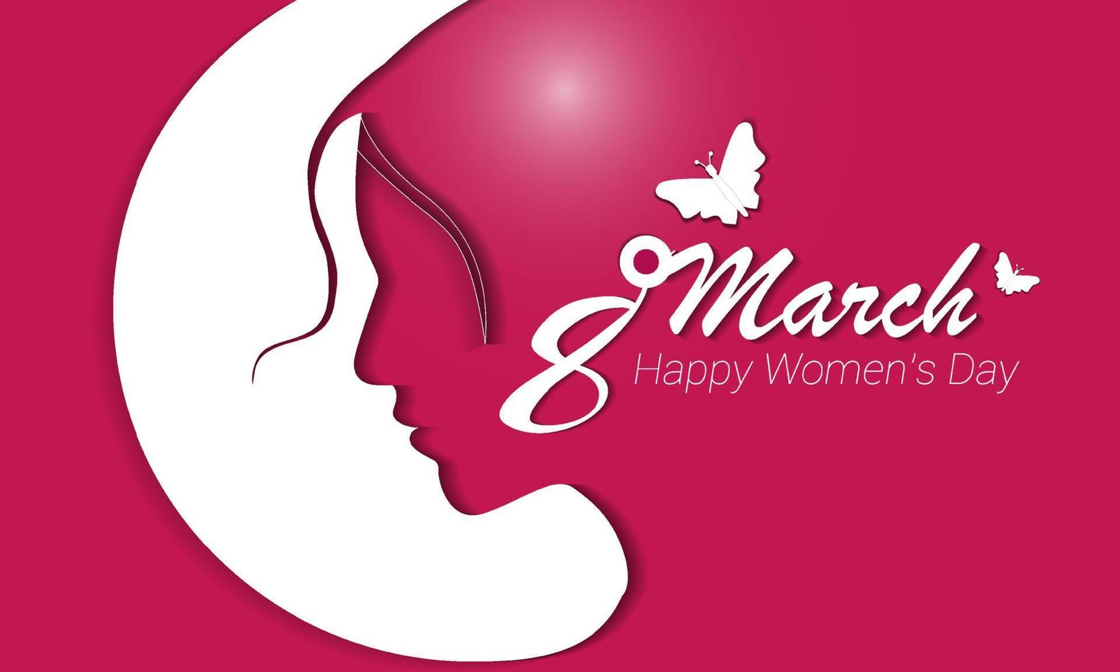 8 de marzo banner del día internacional de la mujer feliz vector