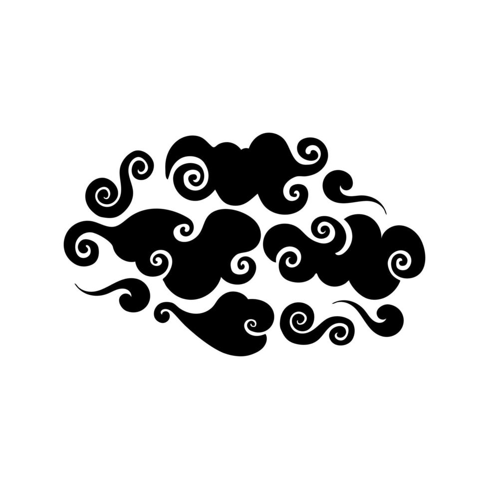 Chinese style clouds vector illustration.