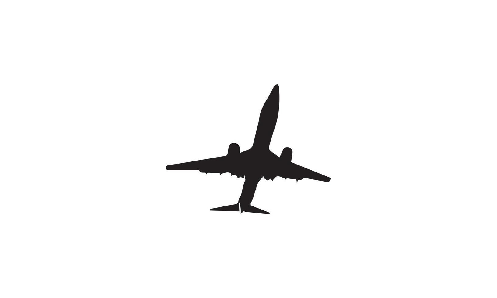 diseño de ilustración de vector de avión en blanco y negro