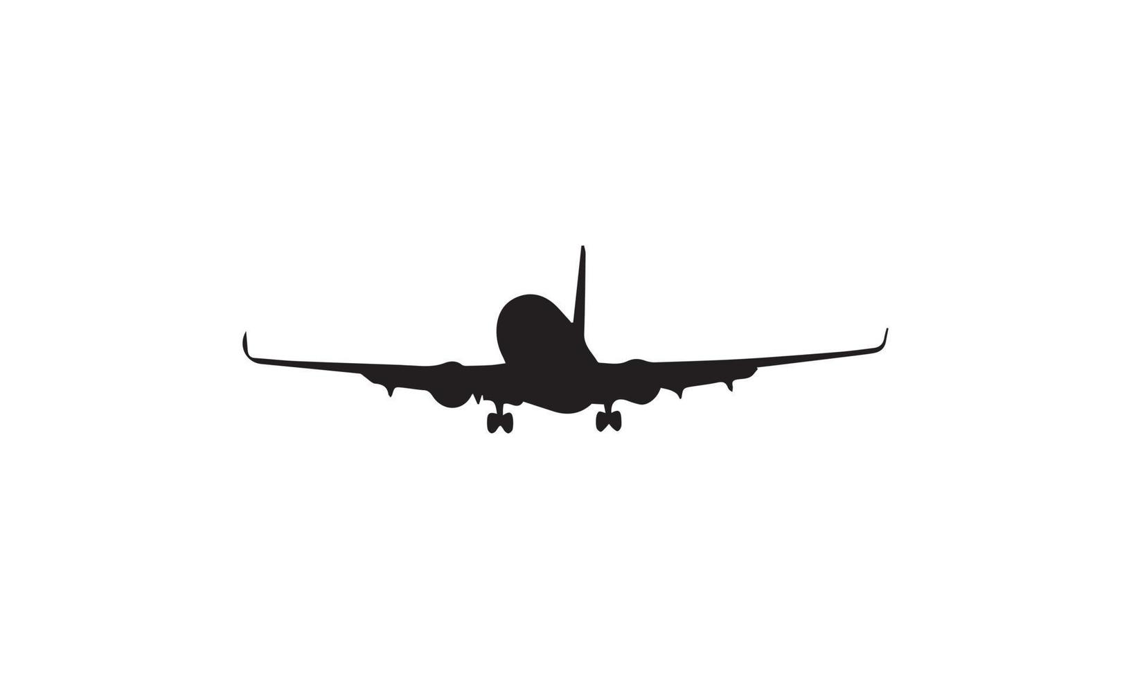 diseño de ilustración de vector de avión en blanco y negro