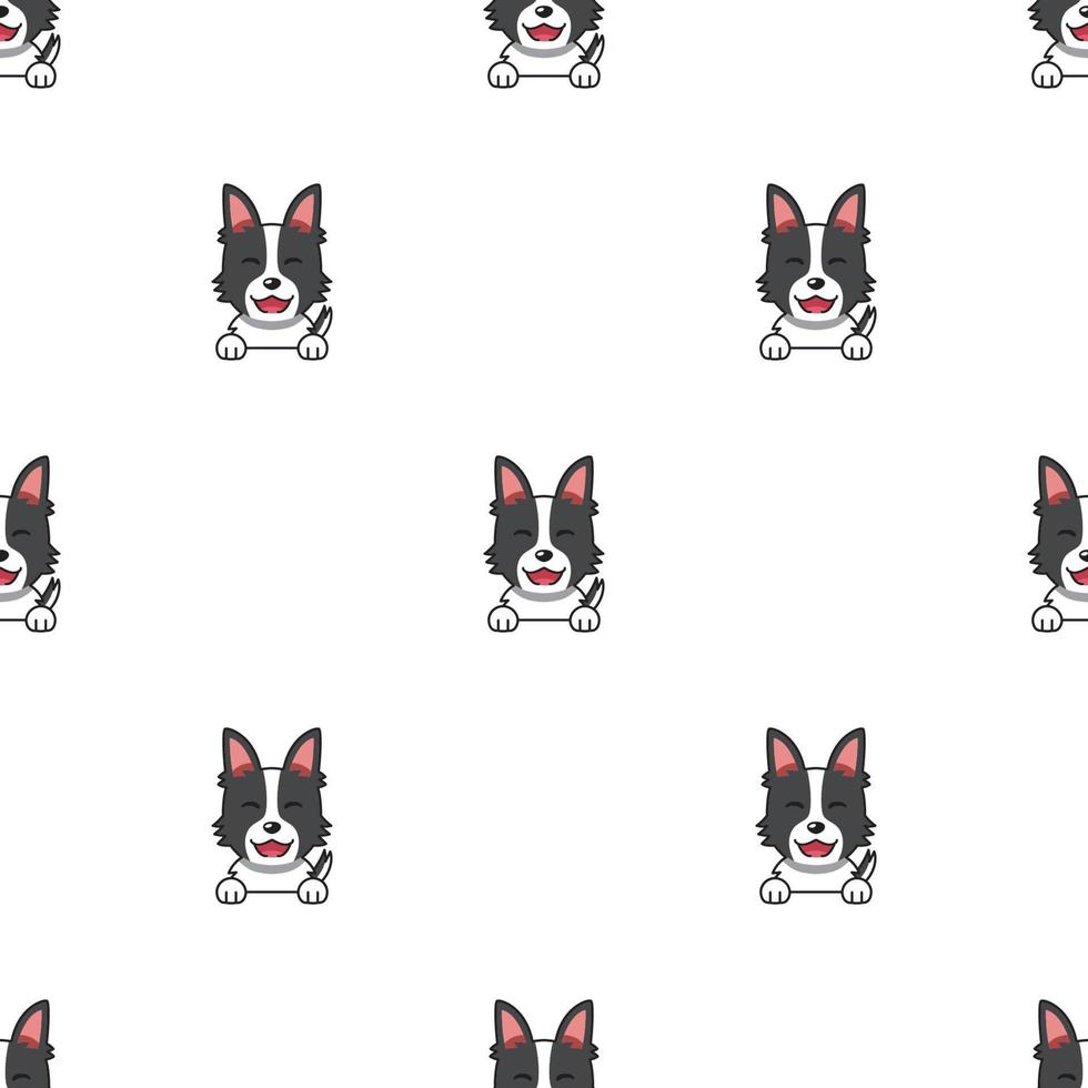 Vector cartoon character shepherd dog seamless pattern background