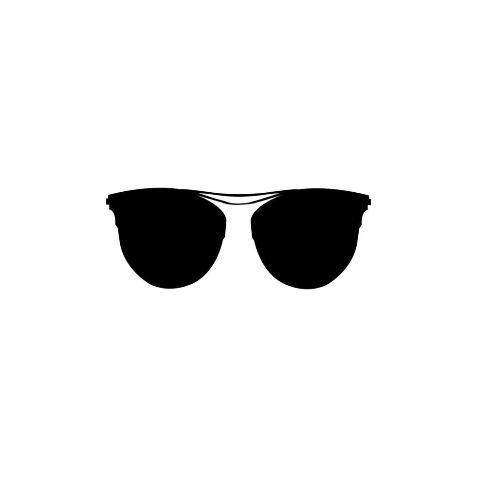 icono de vector, silueta de gafas simples vector