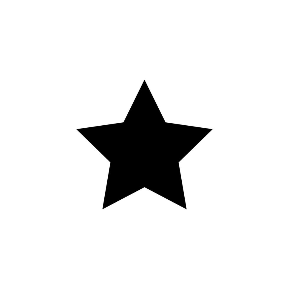 vector de icono, estrella simple y plana