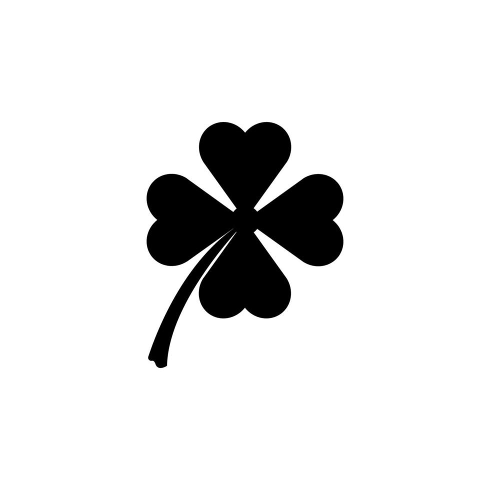 icon vector, simple clover leaf silhouette vector