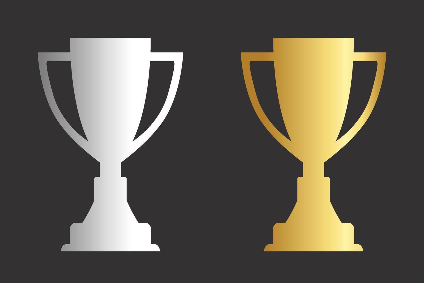 Trophy cup, award, flat style vector