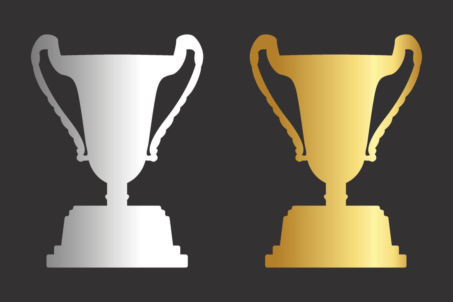 Trophy cup, award, flat style vector