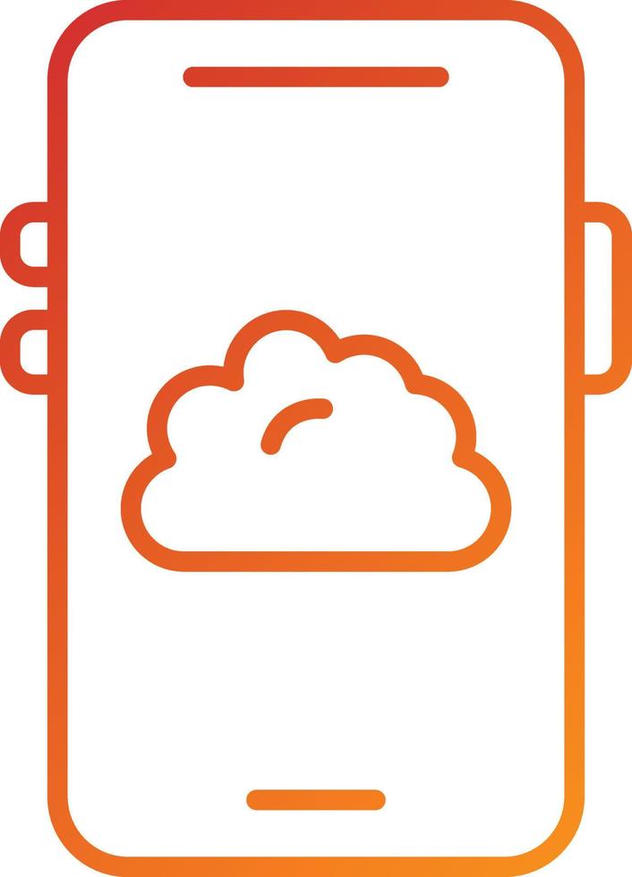 Mobile Cloud Icon Style vector