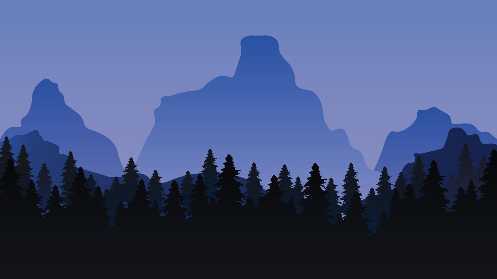 fondo paisaje montaña bosque premium vector