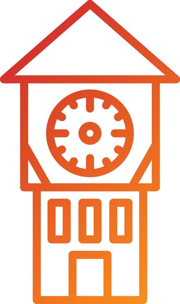 Clock Tower Icon Style vector