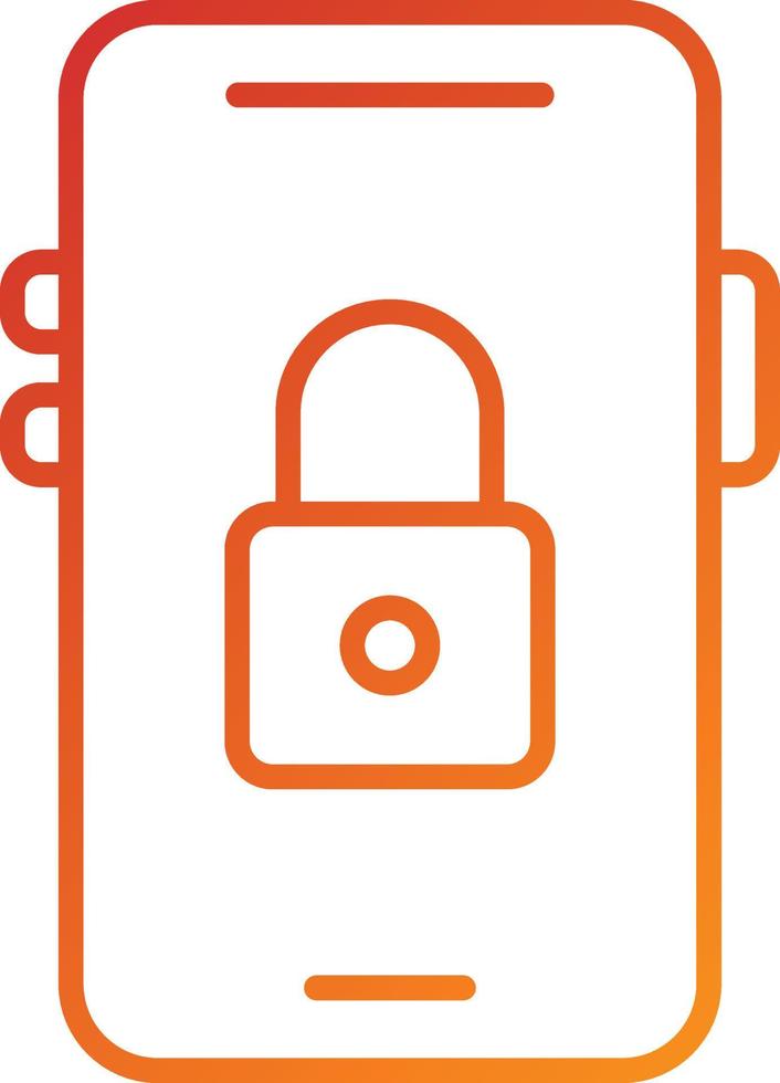 Mobile Lock Icon Style vector