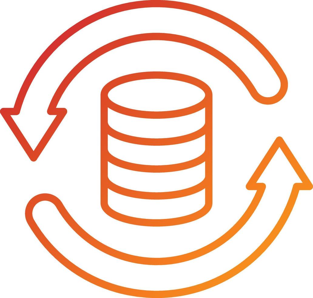 Data Backup Icon Style vector