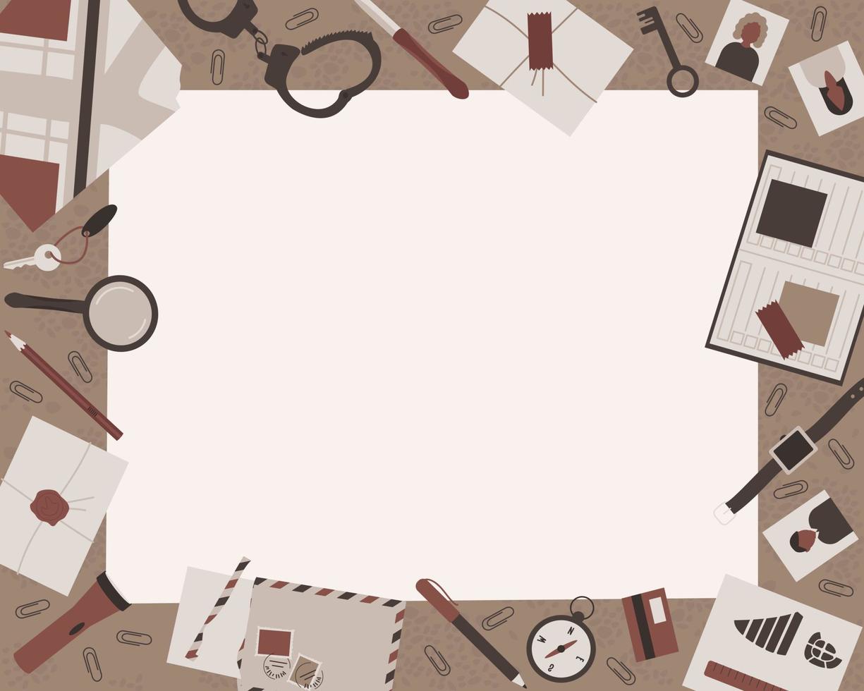 Frame on the theme of a detective investigation 5896586 Vector Art at