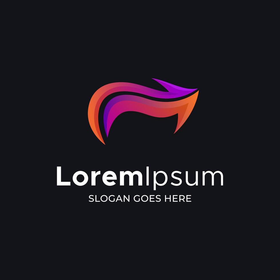 arrow logo with colorful concept, Premium Design. vector