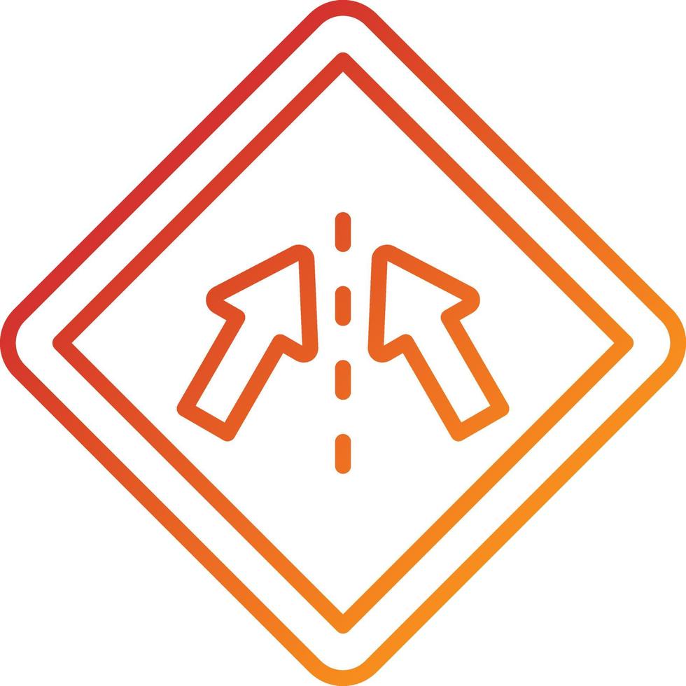 Keep In Lane Icon Style vector