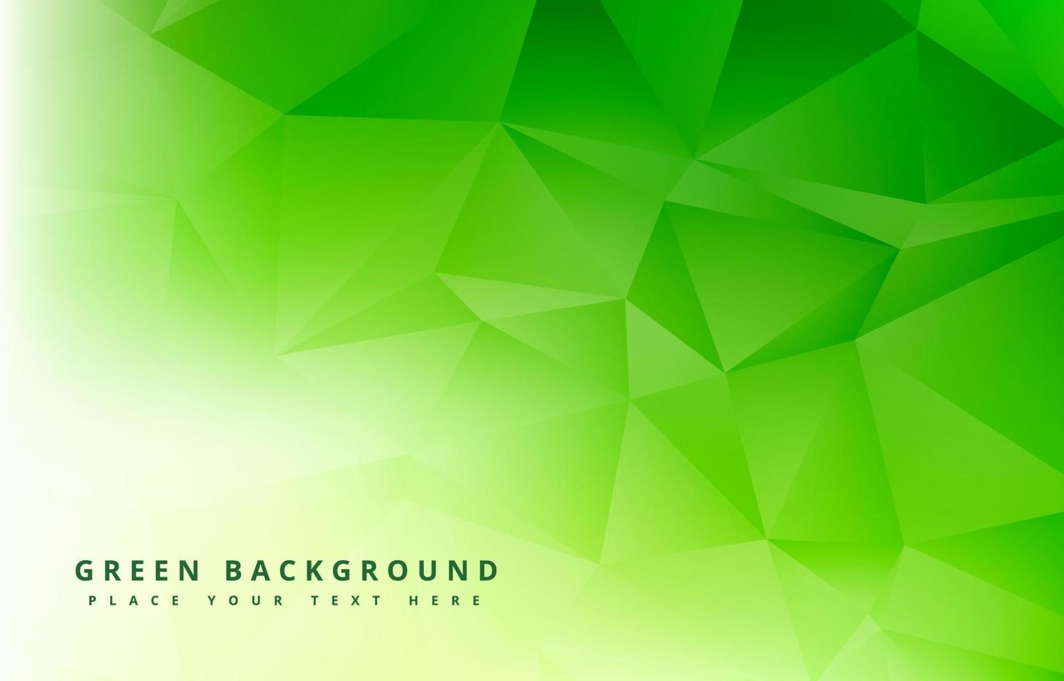 green polygonal abstract background vector