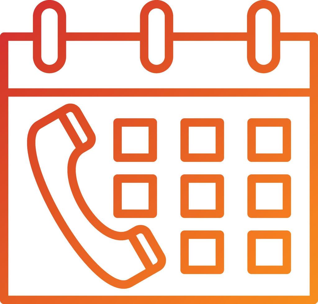 Schedule Call Icon Style vector