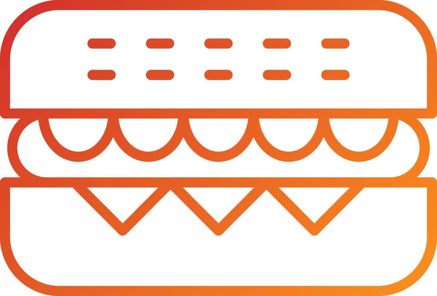 estilo de icono de sándwich vector